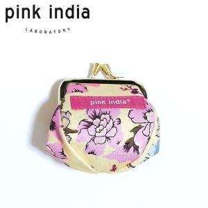 京都がま口 コロロン財布 | 秀和×pinkindia | yellow flower イエロー 花柄（北欧雑貨 レディース 可愛い かわいい 小銭入れ）｜pinkindia