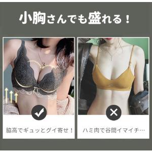 ブラジャー ショーツ セット 補正 谷間 ノン...の詳細画像3