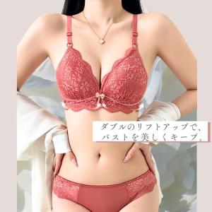 ブラショーツセット ノンワイヤーブラ 薄型パッ...の詳細画像3