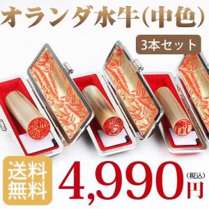 個人印鑑 3本セット 印鑑 作成 実印 女性 はんこ 印鑑セット オランダ水牛印鑑 中色 印鑑3本セット 印鑑ケース付 実印 銀行印 認印 ハンコ プレゼント Og Zz B G Case 3set 印鑑本舗 通販 Yahoo ショッピング
