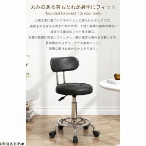 キッチンチェア キャスター付き カウンターチェ...の詳細画像1
