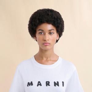 MARNI マルニ ホワイト ジャージー Tシ...の詳細画像3