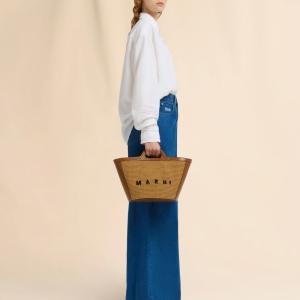 MARNI マルニ ブラウン ショルダーバッグ...の詳細画像1