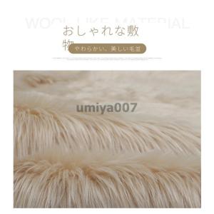 爆買 「円形」ムートンラグ フェイクラグマット...の詳細画像1