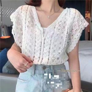 ニット ゆる メッシュ ベスト トップス 着回...の詳細画像1