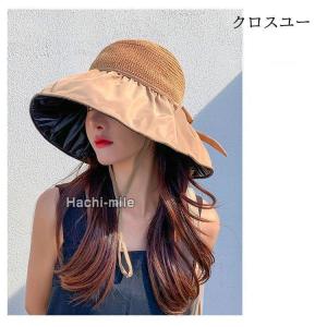 帽子 レディース 大きめ 紐付き 風で飛ばない...の詳細画像2