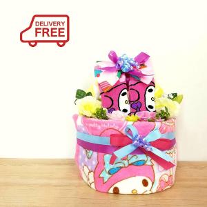 おむつケーキ　マイメロ　出産祝い　オムツケーキ　女の子　サンリオ　赤ちゃん　プレゼント　おしりふき