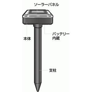 ソーラー式 モグラ撃退器 2本入 SV-5141の詳細画像2