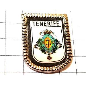 ピンバッジ・テネリフェ島スペイン紋章 TENERIFE CANARIES ISLAND SPAIN◆フランス限定ピンズ◆レアなヴィンテージものピンバッチ