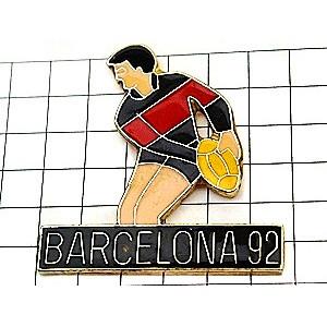 ピンバッジ・バルセロナ五輪ラグビー選手 BARCELONA-1992 SPAIN◆フランス限定ピンズ◆レアなヴィンテージものピンバッチ