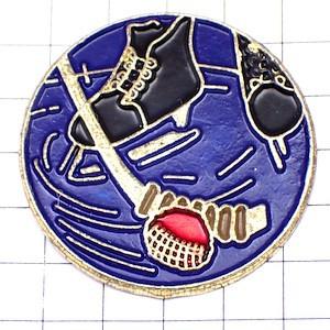 ピンバッジ・アイスホッケー靴スティック球◆フランス限定ピンズ◆レアなヴィンテージものピンバッチ