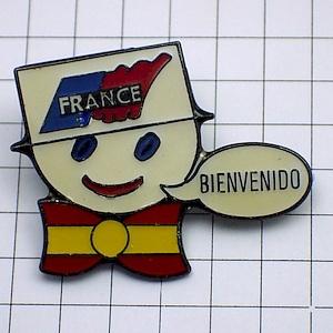 ピンバッジ・サッカーワールドカップフランス大会スペイン国旗◆フランス限定ピンズ◆レアなヴィンテージも...