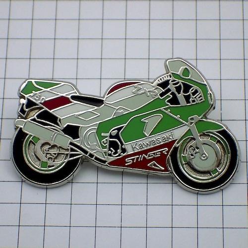 ピンバッジ・カワサキZXR750バイク二輪 KAWASAKI STINGER◆フランス限定ピンズ◆レ...