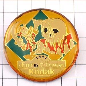 ピンバッジ・ドナルドダック海賊ディズニー写真コダック◇フランス限定