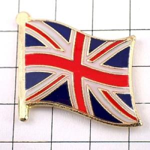 ピンバッジ◆イギリス 国旗デラックス薄型キャッチ付き ユニオンジャック 英国 UK 王室旗 ピンズ ...