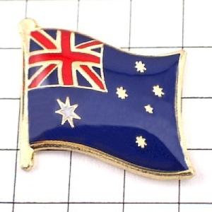 ピンバッジ◆豪州 オーストラリア 国旗デラックス薄型キャッチ付き スター 南十字星 ピンズ AUST...