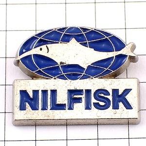 ピンバッジ・銀色のサメ鮫さめ魚 NILFISK ...の商品画像