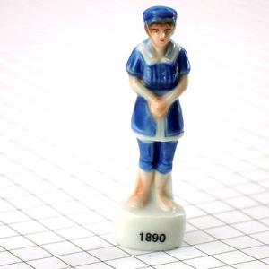 フェーブ・100年前の水着の女の子/1890年 SWIMSUIT◆フランス限定フェーヴ◆ガレットデロワFEVEフェブ小さな置き物