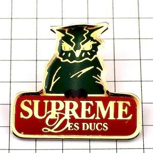 ピンバッジ・フクロウ鳥ミミズク梟チーズ会社 SUPREME◆フランス限定ピンズ◆レアなヴィンテージも...