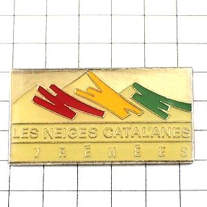ピンバッジ・雪山ピレネー山脈 CATALANES PYRENEES MOUNTAIN SPAIN◆フランス限定ピンズ◆レアなヴィンテージものピンバッチ