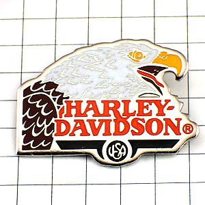 ピンバッジ・ハーレーダビッドソン二輪イーグル鷲わしバイク鳥◆フランス限定ピンズ◆レアなヴィンテージも...