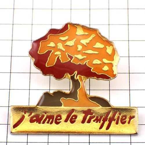 ピンバッジ・茶色い木秋の紅葉◆フランス限定ピンズ◆レアなヴィンテージものピンバッチ