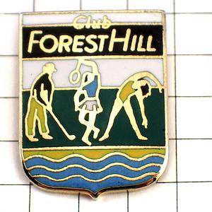 ピンバッジ・ゴルフ水泳テニス紋章スポーツクラブ海 FOREST-HILL PARIS FRANCE◆...