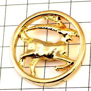 ピンバッジ・星占い山羊座やぎ座ゴールド金色 ASTROLOGY GOAT FRANCE