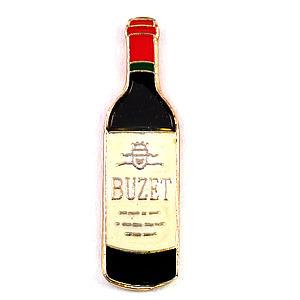 ピンバッジ・赤ワイン酒ビュゼ瓶 BUZET FR...の商品画像