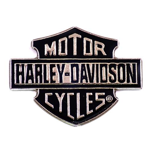 ピンバッジ・ハーレーダビッドソン二輪バイクのロゴ黒 HARLEY-DAVIDSON USA BIKE...