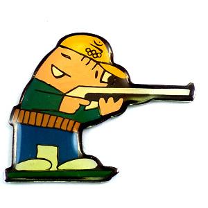 ピンバッジ・コビ射撃オリンピック五輪バルセロナ1992年 COBI BARCELONA-1992 SPAIN◆フランス限定ピンズ