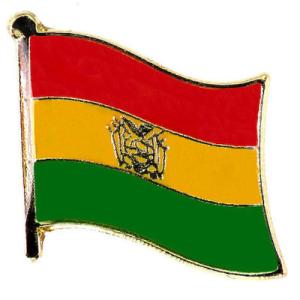 ピンバッジ◆ボリビア 国旗デラックス薄型キャッチ付き 南米 ピンズ BOLIVIA FLAG ピンバ...