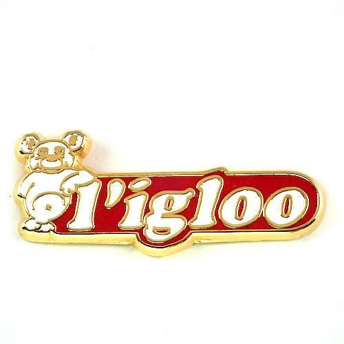 ピンバッジ・イグルー白熊シロクマ動物◆フランス限定ピンズ◆レアなヴィンテージものピンバッチ