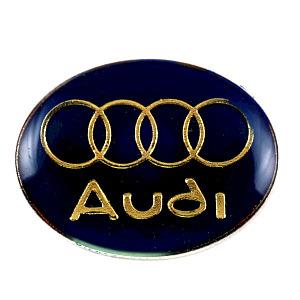 ピンバッジ・アウディ車エンブレム紺色ドイツ楕円 AUDI GERMANY