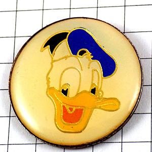 ピンバッジ・ドナルドダック笑顔ディズニー◇フランス限定ピンズ◇レア
