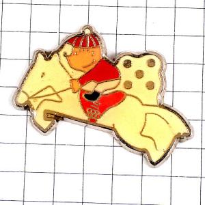 ピンバッジ・乗馬するコビー犬バルセロナ五輪オリンピック夏季スペイン1992年 COBI BARCELONA-1992 SPAIN◆フランス限定ピンズ