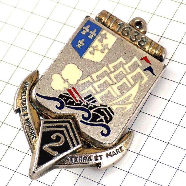 ブローチ・第２海兵歩兵連隊フランス軍ミリタリー帆船 2E-REGIMENT-D-INFANTERIE...