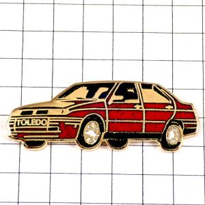 ピンバッジ・セアトの赤いトレド車 SEAT TOLEDO SPAIN ESPANA VW VOLKSWAGEN GERMANY◆フランス限定ピンズ