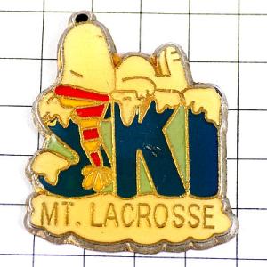 ピンバッジ・ラクロス山スヌーピーのスキー SNOOPY SKIING MT-LACROSSE WIS...