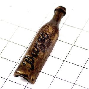 ピンバッジ・ワインのボトル酒瓶ブロンズ色ビュゼ＝シュル＝バイズ産ぶどう酒 BUZET FRANCE◆フランス限定ピンズ