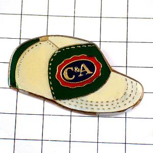 ピンバッジ・C&amp;A野球帽キャップ帽子◆フランス限定ピンズ◆レアなヴィンテージものピンバッチ