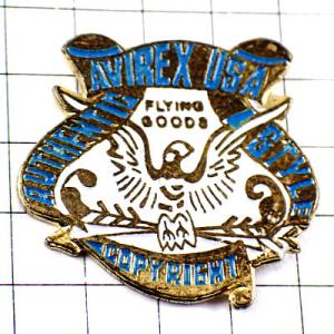 ピンバッジ・アヴィレックス紋章/USA正統派の洋服イーグル鷲 AVIREX PILOT JACKET...