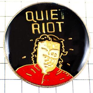 ピンバッジ・クワイエットライオット音楽ヘビメタ系バンド歌手 QUIET-RIOT◆フランス限定ピンズ...