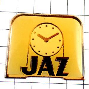 ピンバッジ・ＪＡＺ時計の文字盤１０時８分 JAZ FRANCE◆フランス限定ピンズ◆レアなヴィンテー...