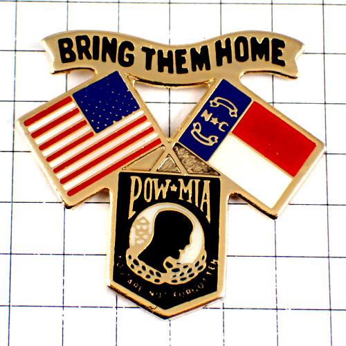ピンバッジ・アメリカ星条旗ミリタリー軍隊Pow-Mia米国USA家に連れ戻そう◆フランス限定ピンズ◆...