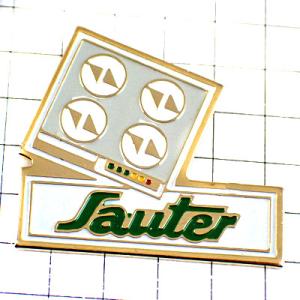 ピンバッジ・４口のガスレンジ台◆フランス限定ピンズ◆レアなヴィンテージものピンバッチ