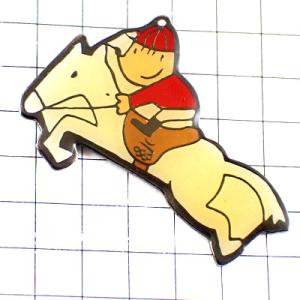 ピンバッジ・乗馬するコビー犬バルセロナ五輪オリンピック夏季スペイン1992年 COBI BARCELONA-1992 SPAIN◆フランス限定ピンズ