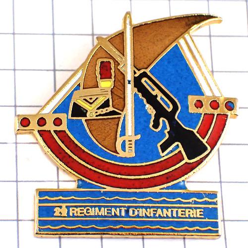 ピンバッジ・第22海兵歩兵連隊フランス軍ミリタリー錨イカリ帆船 22E-REGIMENT-D-INF...