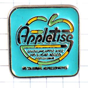 ピンバッジ・アップルタイザー林檎リンゴ果物ジュース◆フランス限定ピンズ◆レアなヴィンテージものピンバ...