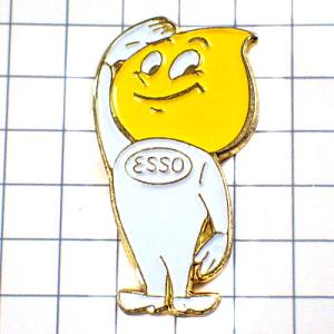 ピンバッジ・エッソボーイ石油バイク二輪オイルの滴 ESSO-BOY ESSO EXXONMOBIL ...